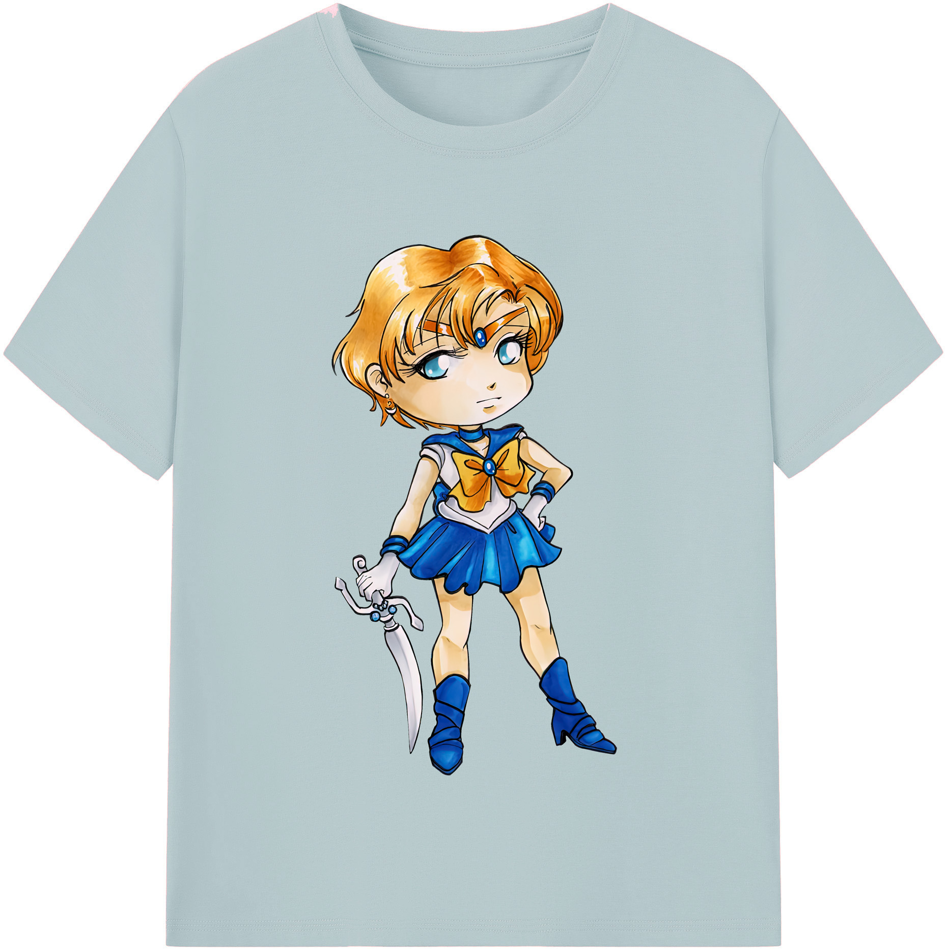 （画像用） 美少女戦士セーラームーン 天王はるか Sailor Moon Tenoh Haruka 綿100％半袖Tシャツ（フロントプリント）